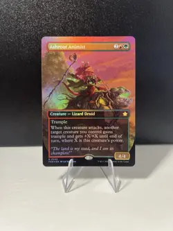 x1 Ashroot Animist FDN Foundations MTG 345 FOIL RARE BORDERLESS 1x - Image 1