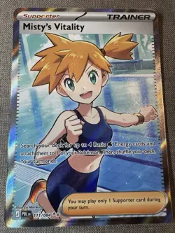 Misty's Vitality Full Art Holo 111/084 Pitch Black Ultra Rare NM English - Image 1