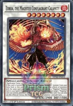 1st Ed Zoroa, the Magistus Conflagrant Calamity MP22-EN212 Yugioh - Image 1