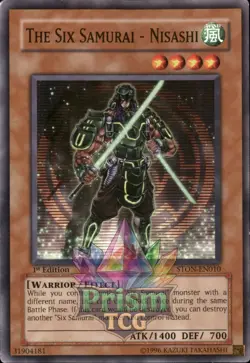 1st Ed The Six Samurai - Nisashi STON-EN010 Yugioh - Image 1