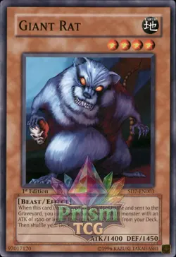 1st Ed Giant Rat SD7-EN003 Yugioh - Image 1