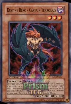 1st Ed Destiny HERO - Captain Tenacious EOJ-EN002 Yugioh - Image 1