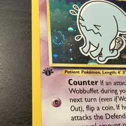 Pokemon TCG Wobbuffet 16/75 1st Edition Neo Discovery Holo MP Swirl - Image 3