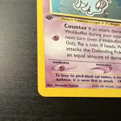 Pokemon TCG Wobbuffet 16/75 1st Edition Neo Discovery Holo MP Swirl - Image 4