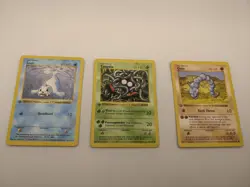 Vintage Pokemon Cards Onix, Seel, Tangela 1st Edition Base Set Shadowless - Image 1
