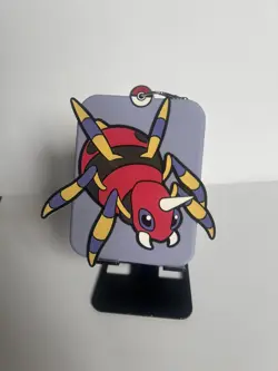 Pokemon TCG | Chinese Ariados AR Holo | With Card Holder keychain csMC 008/012 - Image 3
