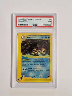 PSA 9 Omastar 23/144 NON HOLO Pokemon Card WOTC Skyridge Non Holo Rare - Image 1