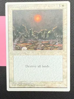 MTG Armageddon 4th Edition LP Magic The Gathering White Sorcery Old School - Image 1