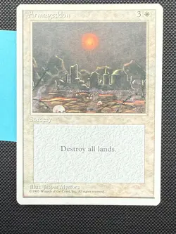 Armageddon Revised Edition MTG 3ED Rare White Vintage Magic The Gathering LP - Image 1