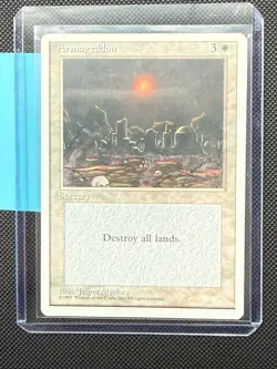 Armageddon Revised Edition MTG 3ED Rare White Vintage Magic The Gathering LP - Image 2