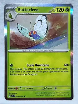 Butterfree 003/159 Holo Rare Twilight Masquerade Pokemon - Image 1