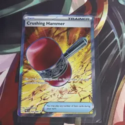 Crushing Hammer 105/084 Ultra Rare Pitch Black Pokemon Holo Near Mint - Image 1