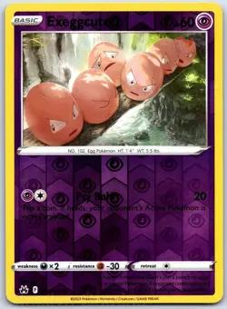 Exeggcute 057/159 Common Crown Zenith Pokemon Reverse Holo NM zig - Image 1