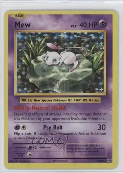 Mew Holo Pokemon XY Evolutions 20th Anniversary #53 - Image 1
