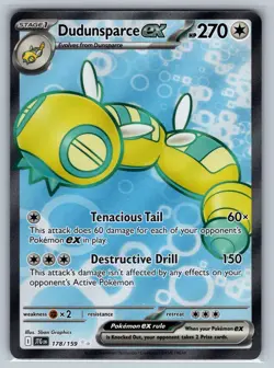 Dudunsparce ex 178/159 Ultra Rare Journey Together Pokemon Holo Near Mint - Image 1