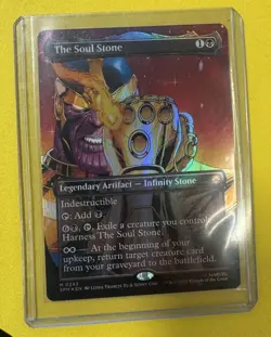 *IN HAND* The Soul Stone (Borderless) MTG [Marvel's Spider-Man] Foil, Pack Fresh - Image 4