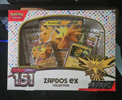 Pokemon Scarlet & Violet 151 Zapdos Ex Collection Box Set Sealed 4 Packs - Image 1