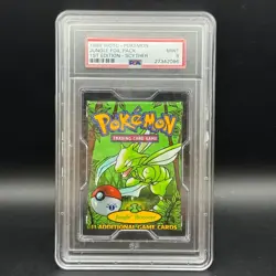 1999 Pokemon Jungle First Edition Foil Booster Pack Scyther PSA 9 - Image 1