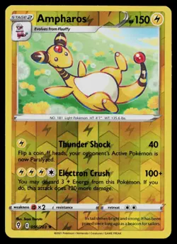 AMPHAROS 056/203 RARE EVOLVING SKIES POKEMON REVERSE HOLO NM - Image 1
