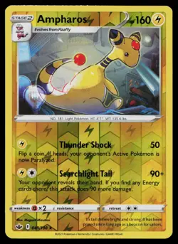 AMPHAROS 049/198 RARE CHILLING REIGN POKEMON REVERSE HOLO NM - Image 1