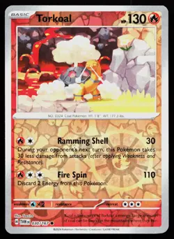 TORKOAL 030/167 COMMON TWILIGHT MASQUERADE POKEMON REVERSE HOLO NM - Image 1