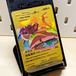 Pokemon Venusaur, Charizard, Blastoise VMAX Tag Team 143/203 Gold Foil Fan Art - Image 1