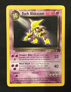 Pokemon TCG Dark Alakazam 18/82 Team Rocket Rare Regular Unlimited English 2000 - Image 1