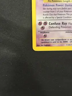 Pokemon TCG Alakazam 1/110 Legendary Collection Holo Rare Unlimited 2002 - Image 3