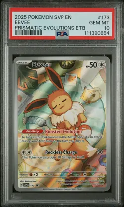 2025 POKEMON SVP EN-SV BLACK STAR PROMO #173 EEVEE PSA 10 - Image 1