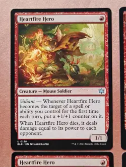 4x Heartfire Hero **NEAR MINT** **UNPLAYED** MTG - Image 2
