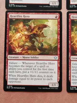 4x Heartfire Hero **NEAR MINT** **UNPLAYED** MTG - Image 4