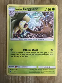 Pokemon TCG Alolan Exeggutor McDonalds Promos 2/12 Holo Promo DMG - Image 1