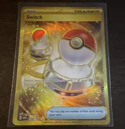 Pokemon Company Switch 206/165 Sv: Scarlet & Violet 151 Hyper Rare Holo Trainer - Image 1