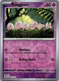 Exeggcute 023/091 Paldean fates Reverse Holo Pokemon - Image 1