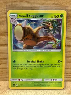 Alolan Exeggutor(Cosmos Holo)Pokemon SM07 Forbidden Light Holo Rare - Image 1