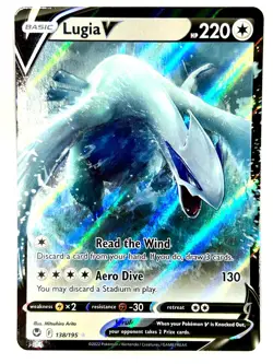 Lugia V 138/195 Holo V Rare Silver Tempest Pokemon Near Mint - Image 1