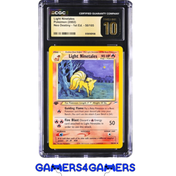 POP 5 Light Ninetales 50/105 Neo Destiny CGC Pristine 10 graded psa beckett tag - Image 1