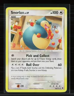 Pokemon 2009 Rising Rivals Snorlax #33/111 - Image 1