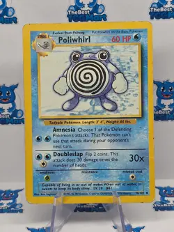 Pokemon Poliwhirl Base Set 38/102 HP - Image 1