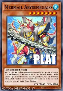 YUGIOH RA04-EN191 Mermail Abyssmegalo Platinum Secret Rare 1st Edition NM - Image 1