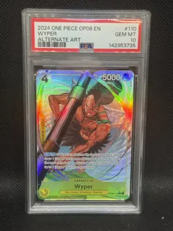 One Piece Wyper Alternate Alt Art PSA 10 OP08-110 Two Legends Foil Gem Mint Rare - Image 1