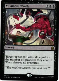 MAGIC MTG MARVEL SPIDER-MAN 0074 R VILLAINOUS WRATH NON-FOIL - Image 1