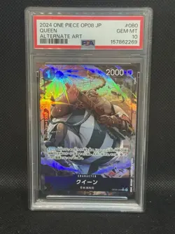One Piece Queen OP08-080 Alternate Alt Art PSA 10 GEM MINT Two Legends Low Pop - Image 1