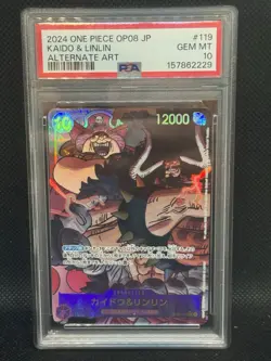 2024 One Piece Kaido & Linlin OP08-119 Alternate Alt Art #119 PSA 10 Gem Mint - Image 1