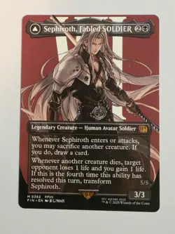 Sephiroth, Fabled Soldier Borderless, MTG Single, FIN 0382 Mythic Near Mint - Image 1