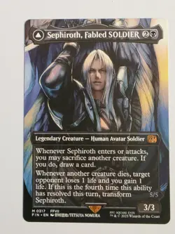 Magic the Gathering MTG Sephiroth, Fabled SOLDIER Mythic Borderless Card M 0317 - Image 1