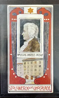 1898 Stollwerck Chocolates Album 2 #3 Food Issue Wolfgang Amadeus Mozart - Image 1
