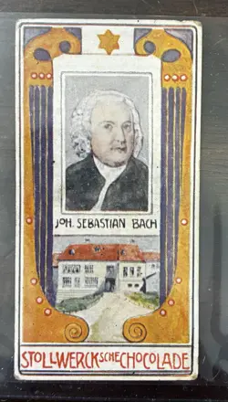 1898 Stollwerck Chocolates Album 2 #1 Food Issue Johann Sebastian Bach - Image 1