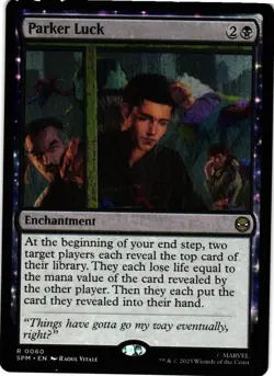 MAGIC MTG MARVEL SPIDER-MAN 0060 R PARKER LUCK NON-FOIL - Image 1