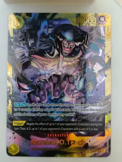 One Piece TCG Card The Time of Battle OP16-119 Marshall.D.Teach SEC NM - Image 1
